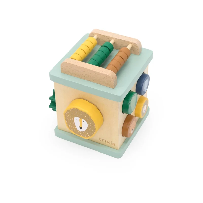 Mini-Aktivitätswürfel "All Animals" aus Holz von Trixie Baby