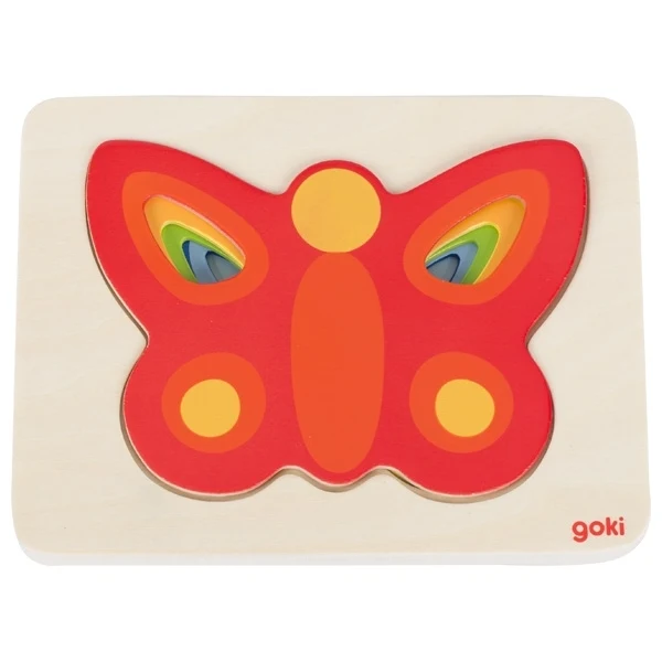 Goki Baby Sortierpuzzle Schmetterling 2J+