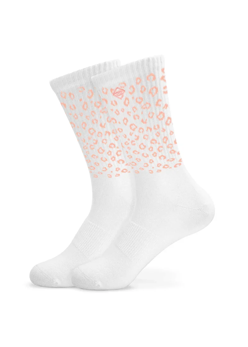 Tennissocken "Leo Peach" mit Leo-Muster von J. Clay für Frauen und Männer