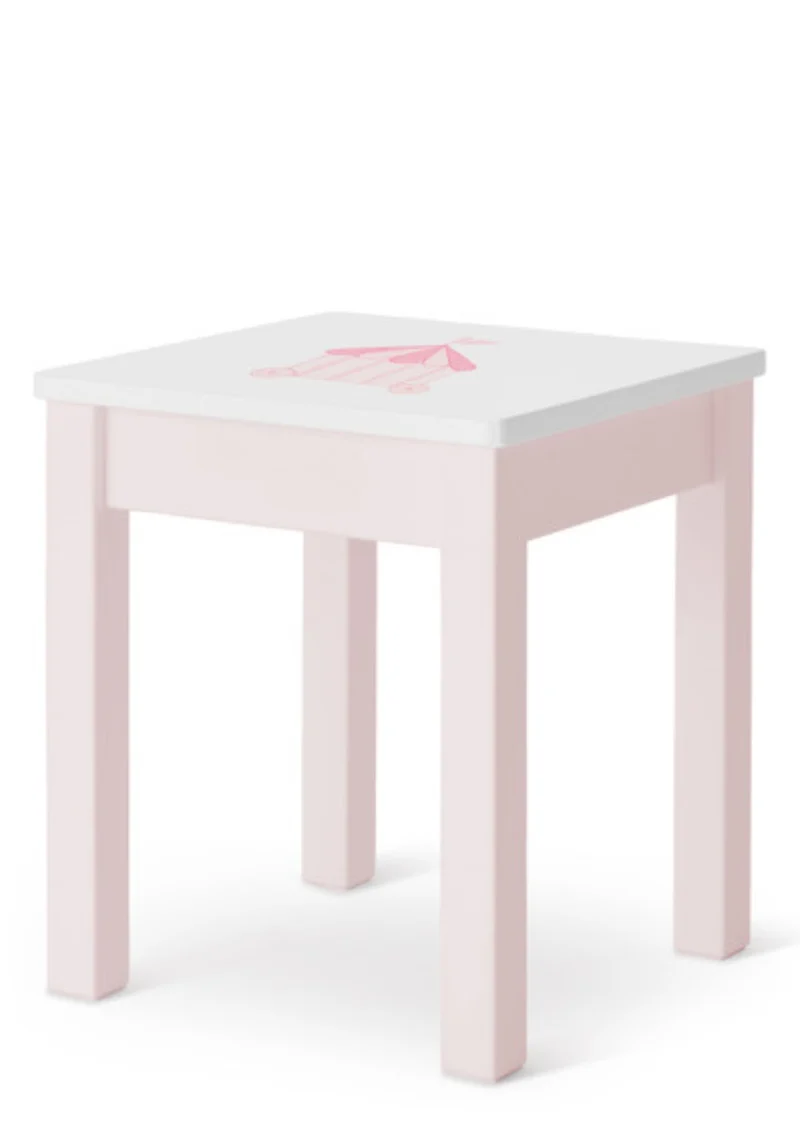 Nachttisch rosa handbemalt