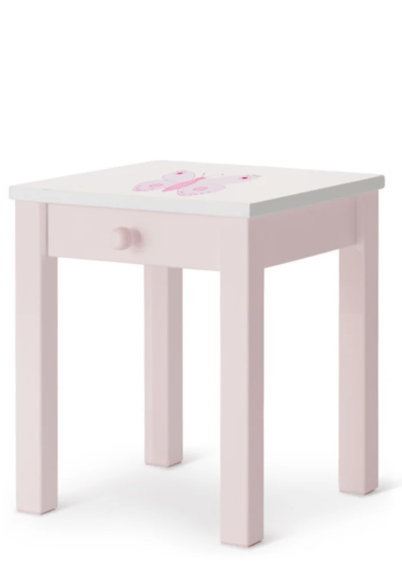 Nachttisch rosa handbemalt