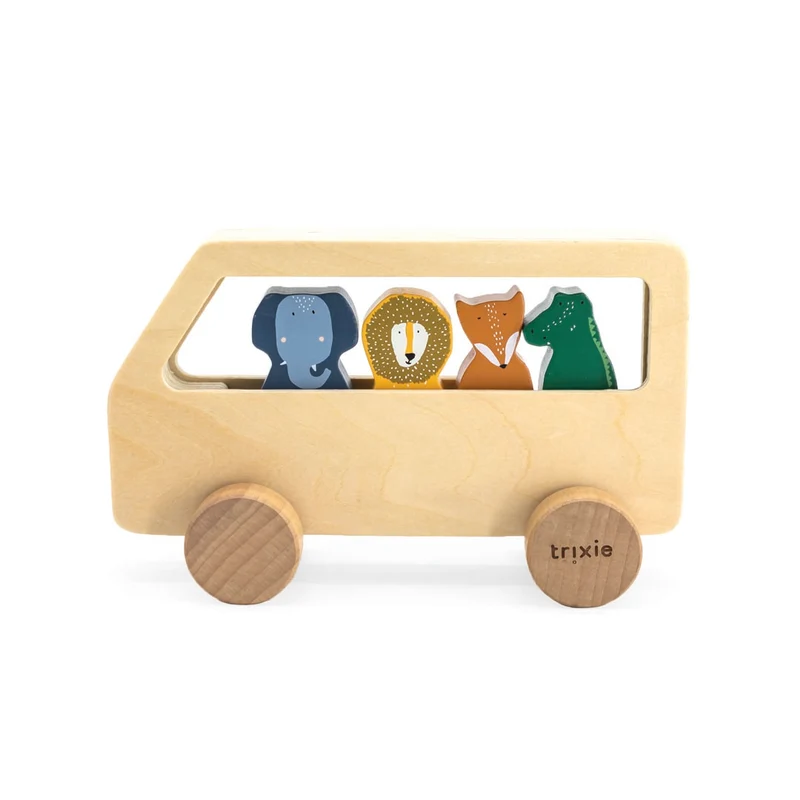 Holzbus mit Tieren "All Animals" von Trixie Baby