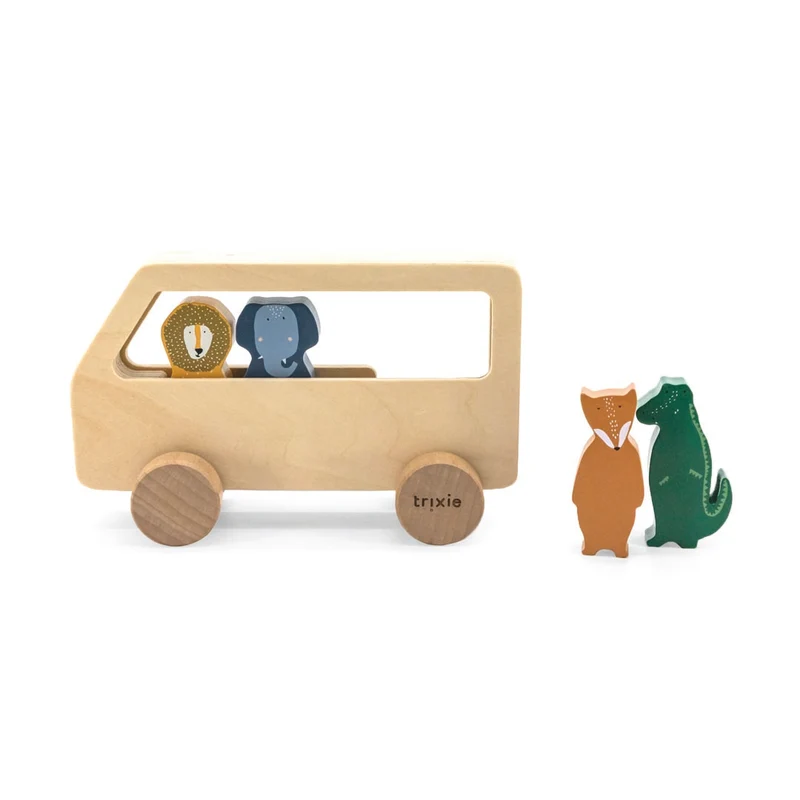 Holzbus mit Tieren "All Animals" von Trixie Baby