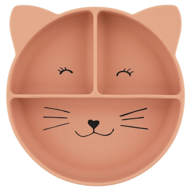 Silikon-Esslernteller "Mrs. Cat" mit Saugnapf von Trixie Baby