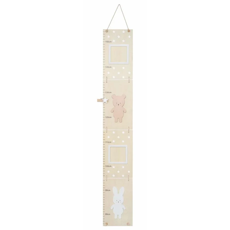 Jabadabado Holz Messlatte Teddy & Bunny Natur