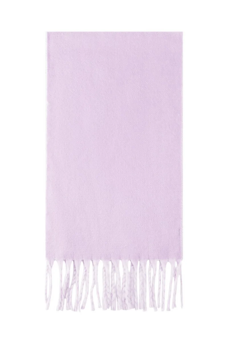 Kuscheliger Schal in lila mit Fransen, 50x180cm