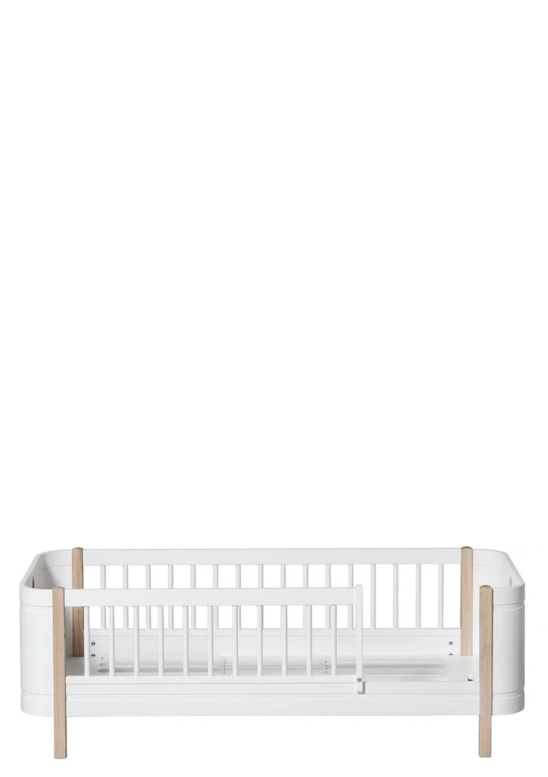 Juniorbett 'Wood Mini+' weiß / Eiche 162 x 68 cm
