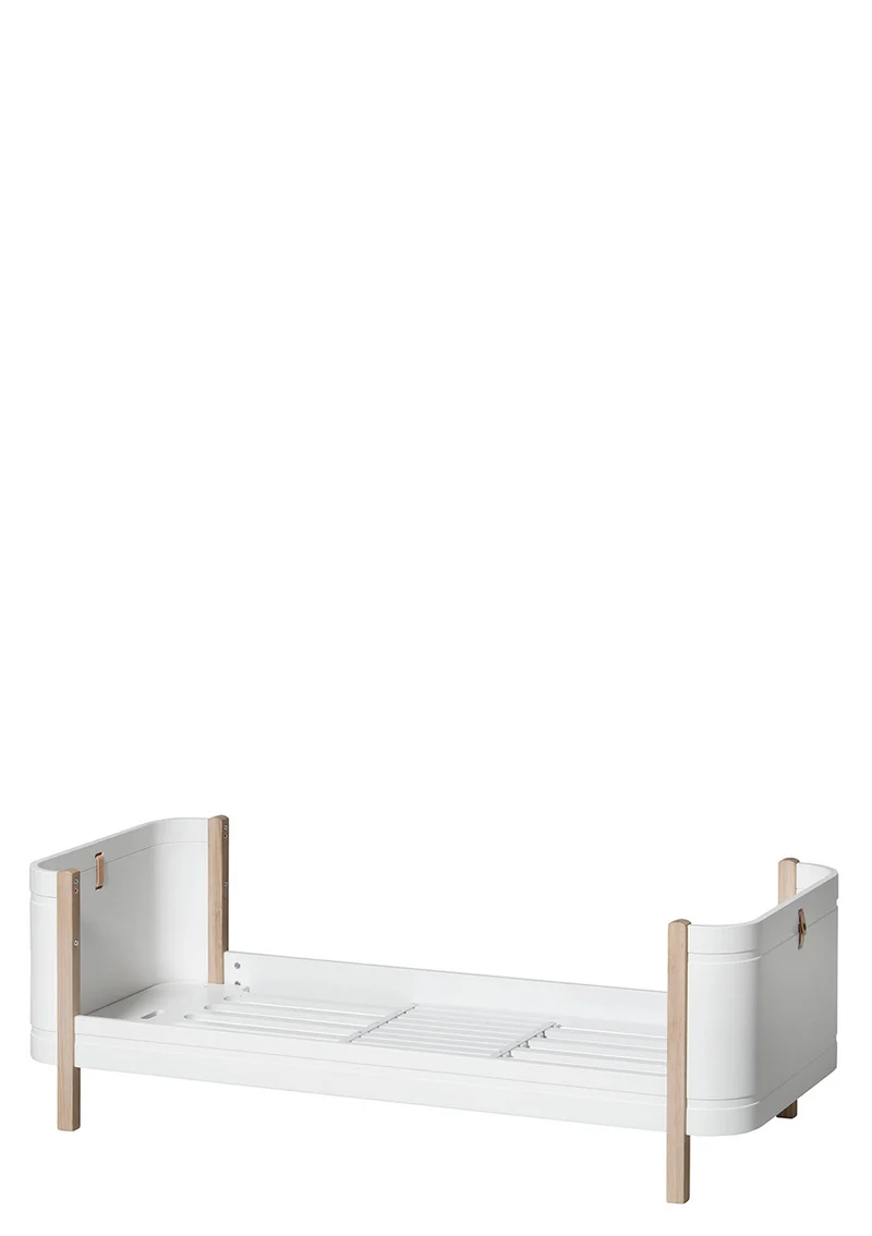 Juniorbett 'Wood Mini+' weiß / Eiche 162 x 68 cm