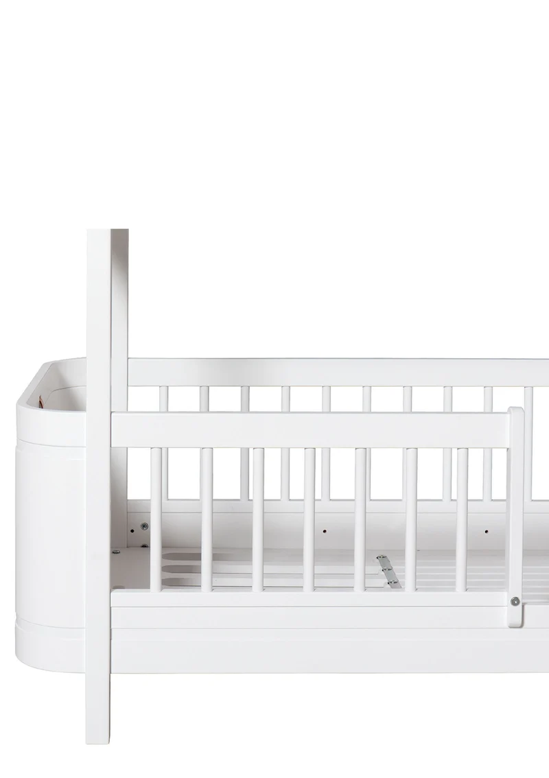 Umbauset für 'Wood Mini+' zwei Juniorbetten zum halbhohen Etagenbett Weiß