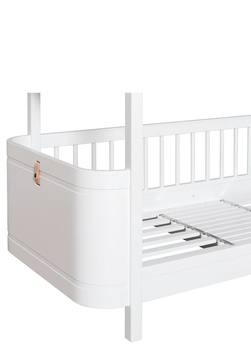 Umbauset für 'Wood Mini+' zwei Juniorbetten zum halbhohen Etagenbett Weiß