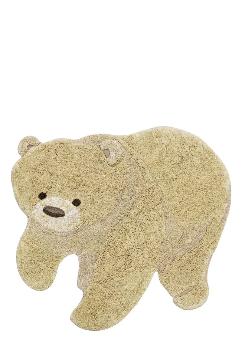 Teppich mit Tiermotiv 'Bear' waschbar 122 x 120 cm