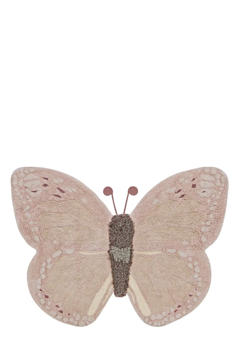 Teppich mit Tiermotiv 'Butterfly' waschbar 120 x 90 cm