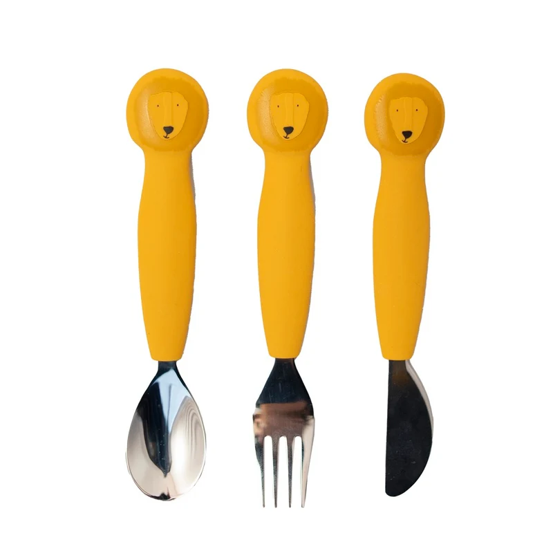 Kinderbesteck-Set "Mr. Lion" von Trixie Baby, 3-teilig