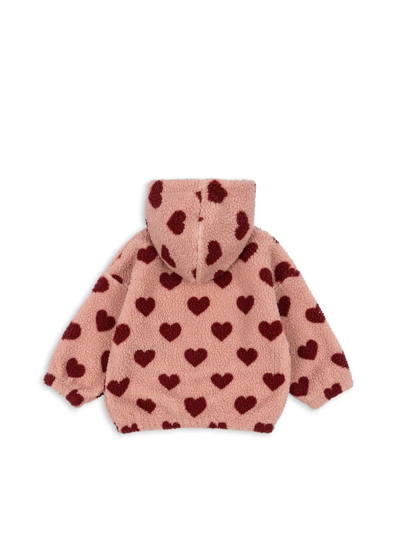 Jody Teddy Hoodie "Coeur Mellow" mit Herz-Motiv von Konges Slojd, Größe 74-128