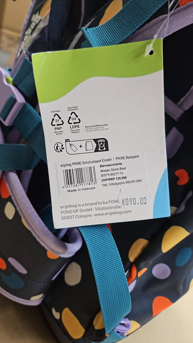 Ergobag prime Bärnsteinhöhle Schulrucksack