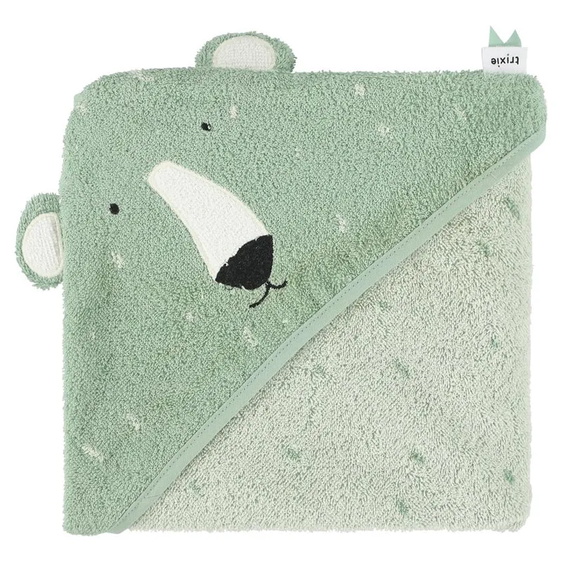 Kapuzenbadetuch "Mr. Polar Bear" von Trixie Baby, 75x75cm