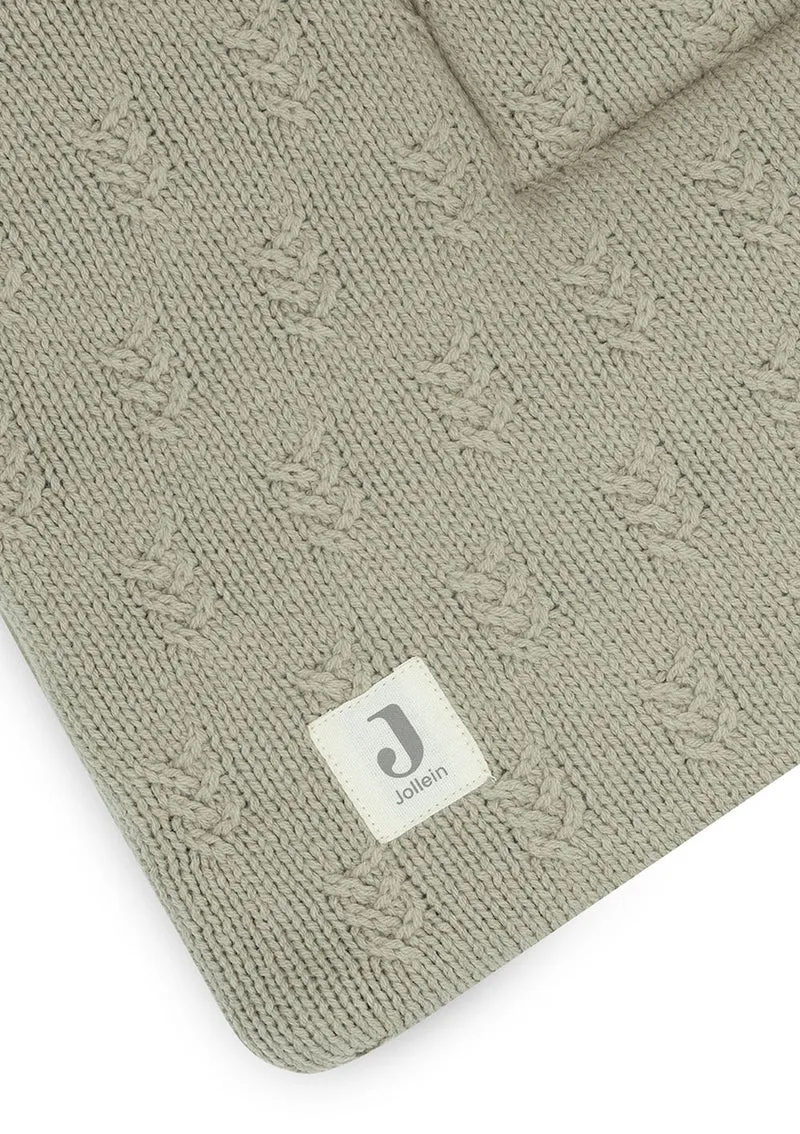 Krabbeldecke 'Grain Knit' Olive Green 95 x 75 cm