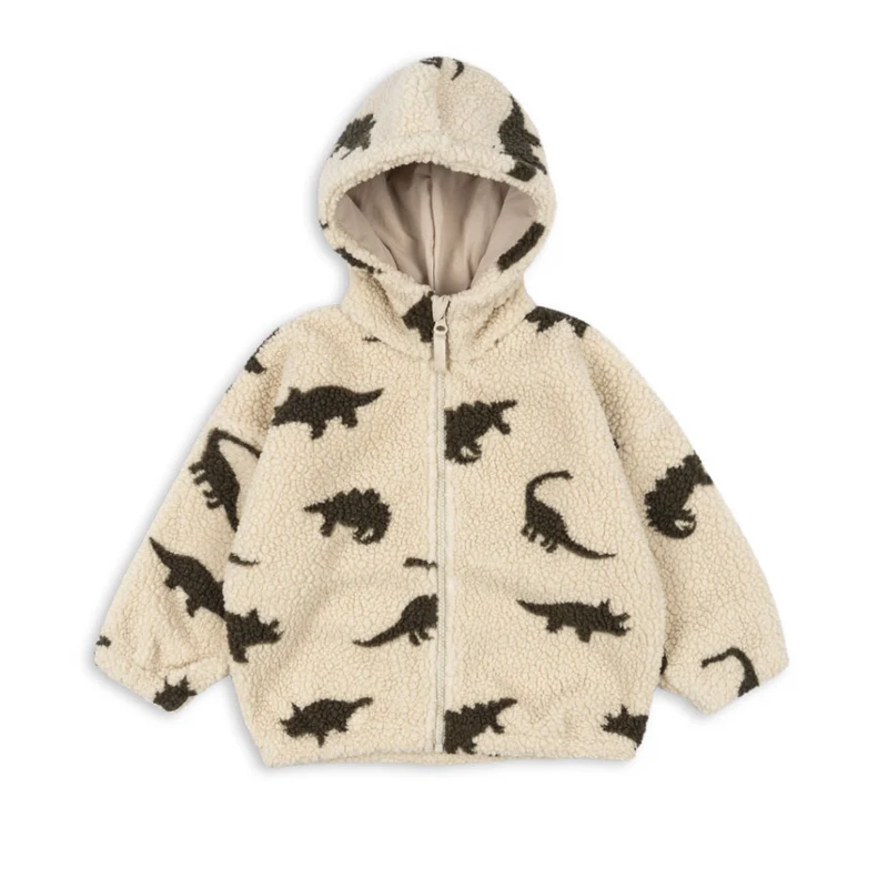 Jody Teddy Hoodie "Dino Silhouette" mit Dino-Motiv von Konges Slojd, Größe 74-128