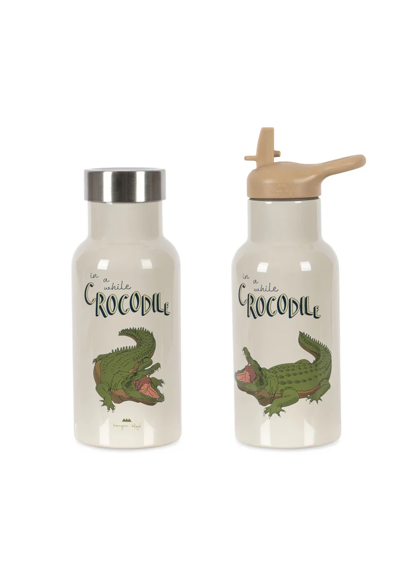 Thermosflasche mit Krokodil-Motiv von Konges Slojd