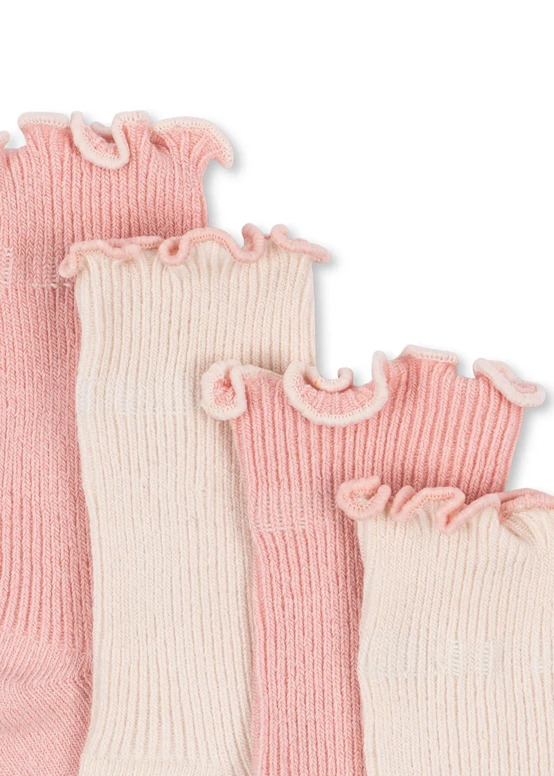 2er Socken-Set "rose/off white" von Konges Slojd, verschiedene Größen
