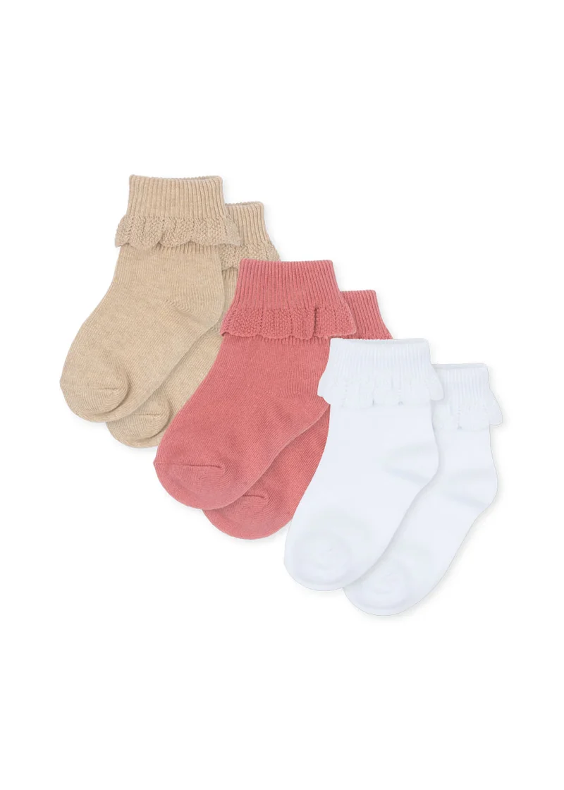 3er Socken-Set "sand/optic white/raspberry", verschiedene Größen