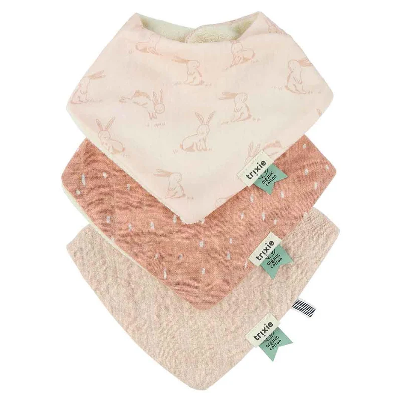 Bandana Lätzchen "Rosy Rabbit" von Trixie Baby, 3er Set