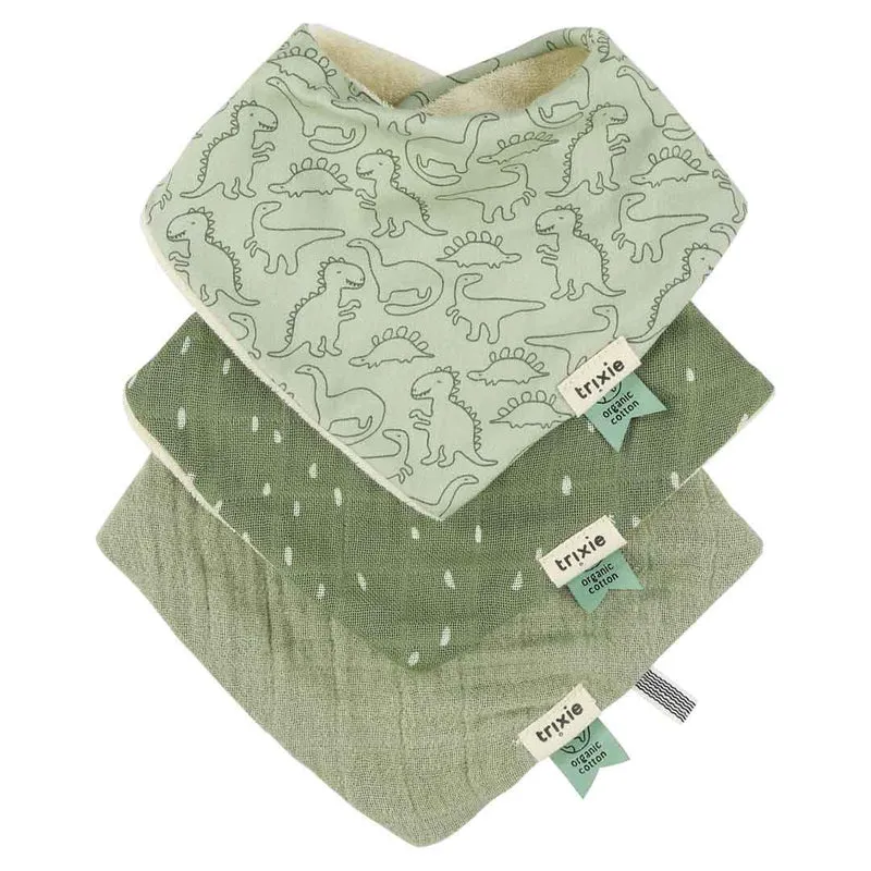 Bandana Lätzchen "Daring Dino" von Trixie Baby, 3er Set