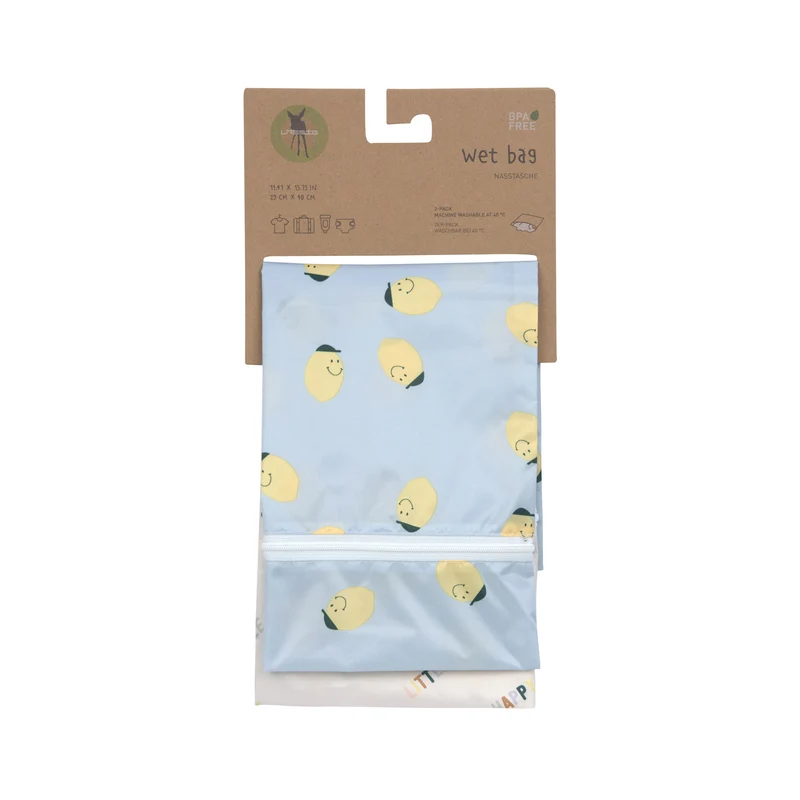 Wetbag "Happy Fruits/Zitrone" von Lässig, 2er Set