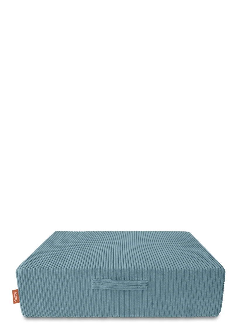 Hüpfpolster Cord Lagune Blau