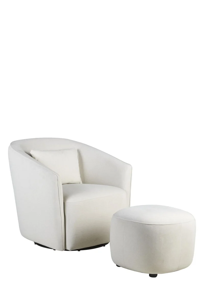 Hocker 'Gomi' Mohair Beige