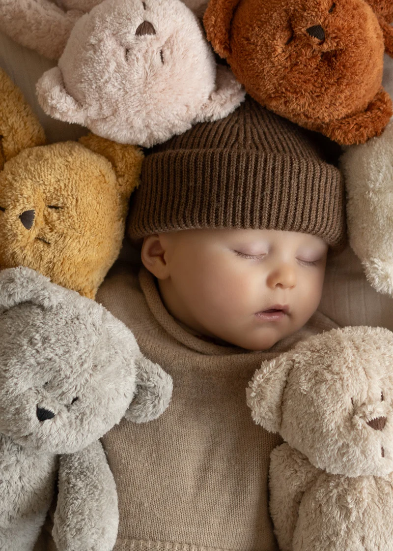 Einschlaf-Teddybär mit Licht 'Organic Humming Bear 2.0' rose