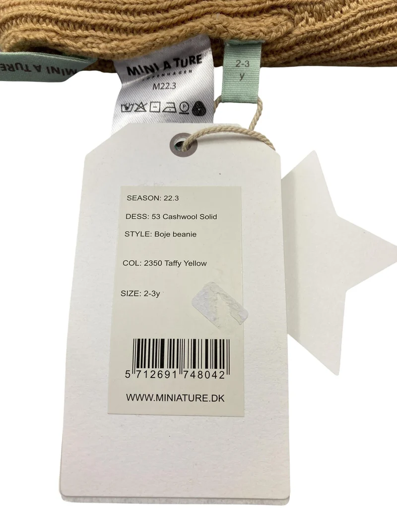 Mini a Ture Mütze Merinowolle 49 - 50 cm Kopfumfang (2-3 Jahre)