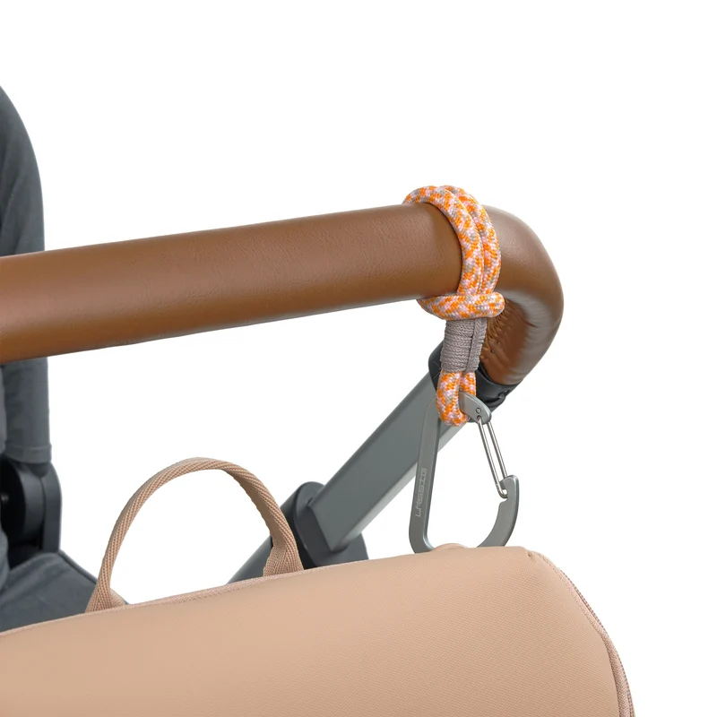 Kinderwagenhaken in Beige/Orange von Lässig, 2er Set