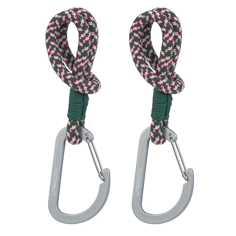 Kinderwagenhaken in Grün/Lila von Lässig, 2er Set