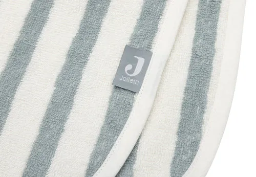 Gestreifter Badeponcho "Sea green" für Kinder, 1-4 Jahre