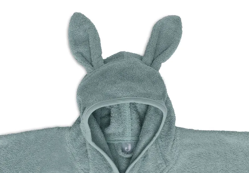 Mintgrüner Badeponcho "Sea green" mit Hasenohren für Kinder, 1-4 Jahre