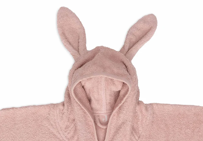 Rosa Badeponcho "Wild Rose" von Jollein mit Hasenohren für Kinder, 1-4 Jahre