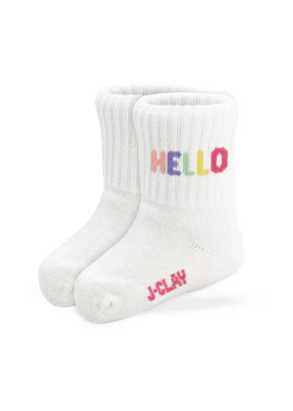 Socken mit "Hello " Aufschrift für Babys und Kinder bis Größe 34