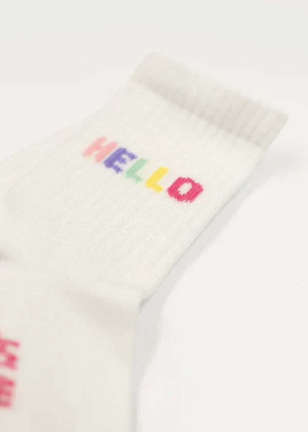 Socken mit "Hello " Aufschrift für Babys und Kinder bis Größe 34