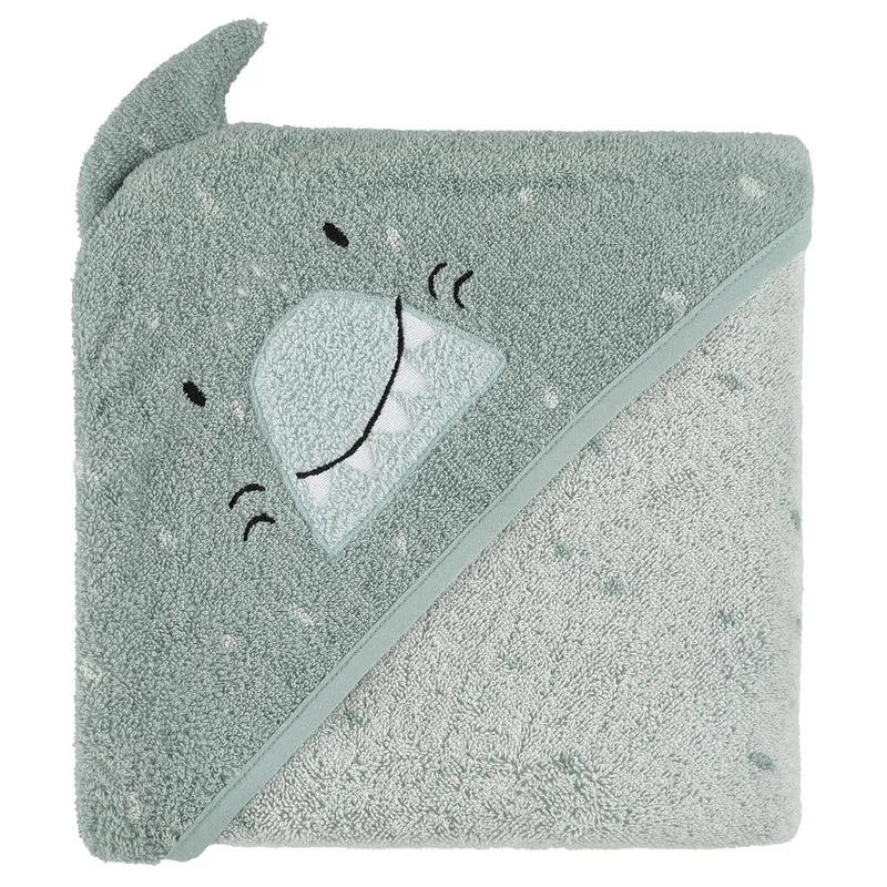 Kapuzenbadetuch "Mr. Shark" von Trixie Baby, 75x75cm