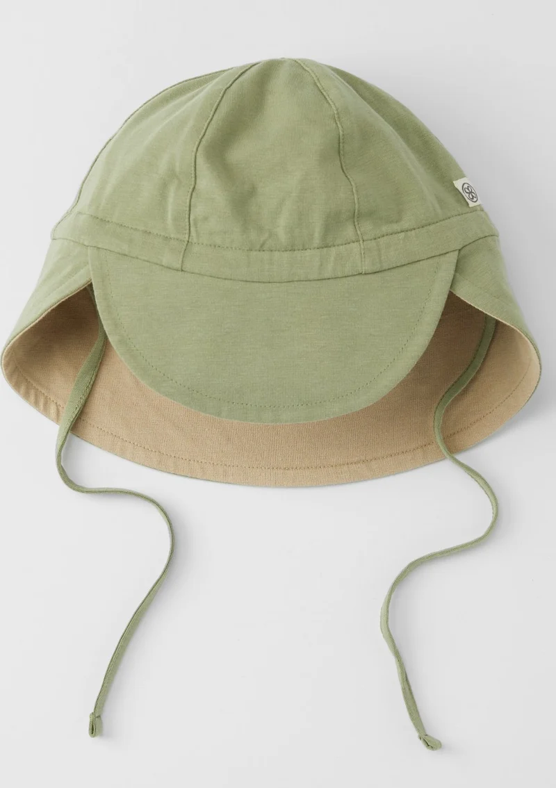 Wendbarer Sonnenhut UPF 50+ Olive Green/Sandy Beach