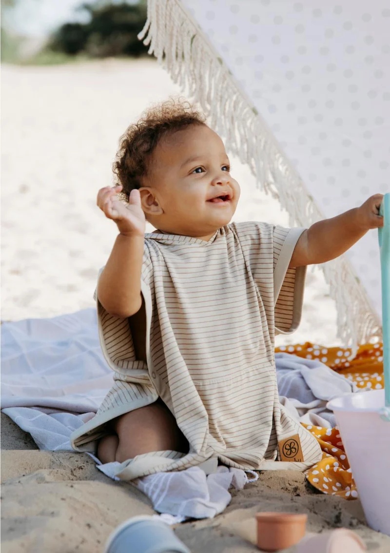 UV-Poncho (UPF 50+) 1-3 Jahre Sandy Beach/Peanut Brown