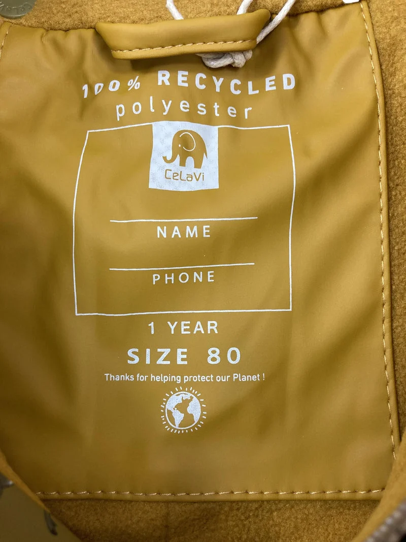 Celavi Gefütterter Regenoverall 80 | 12m