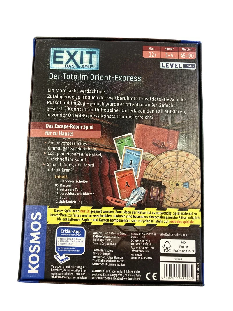 KOSMOS Exit das Spiel: Der Tote im Orient-Express