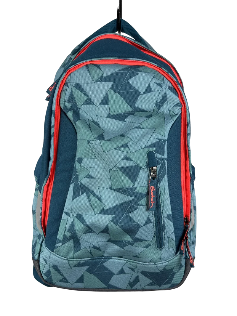 Satch Sleek Petrol Triangle Schulrucksack – Vorjahreskollektion