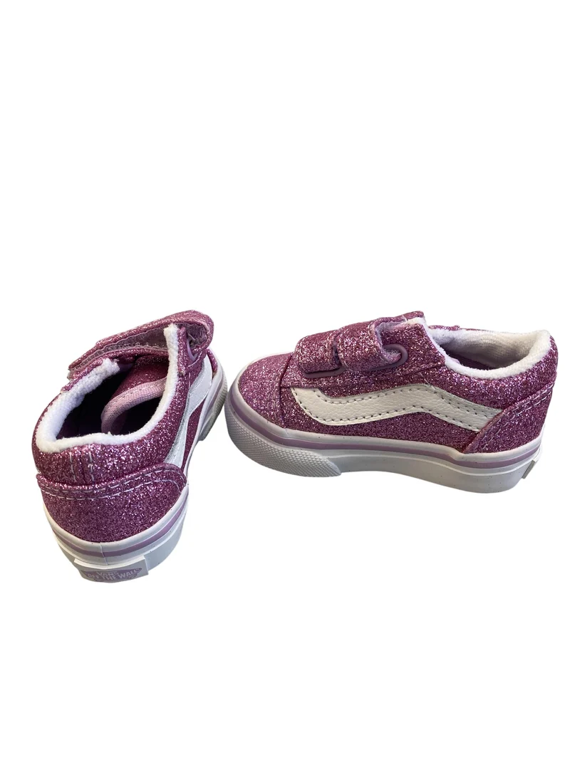 Vans Klettschuhe Old Skool V Glitter Lilac 17 Schuhgröße
