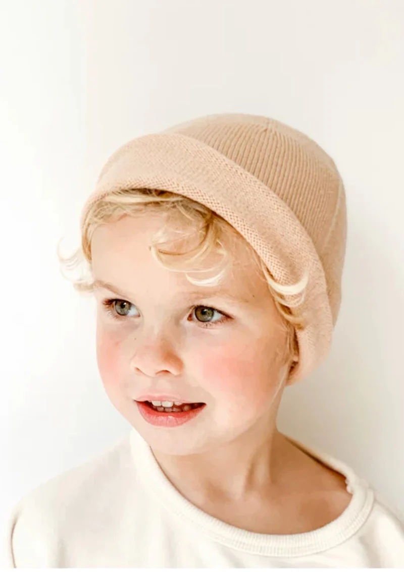 Merino Beanie 'Efa' apricot