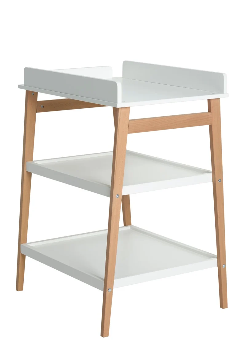 Wickeltisch 'Hip' white natural