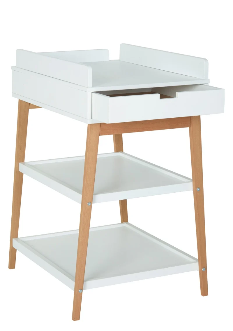 Wickeltisch 'Hip' white natural