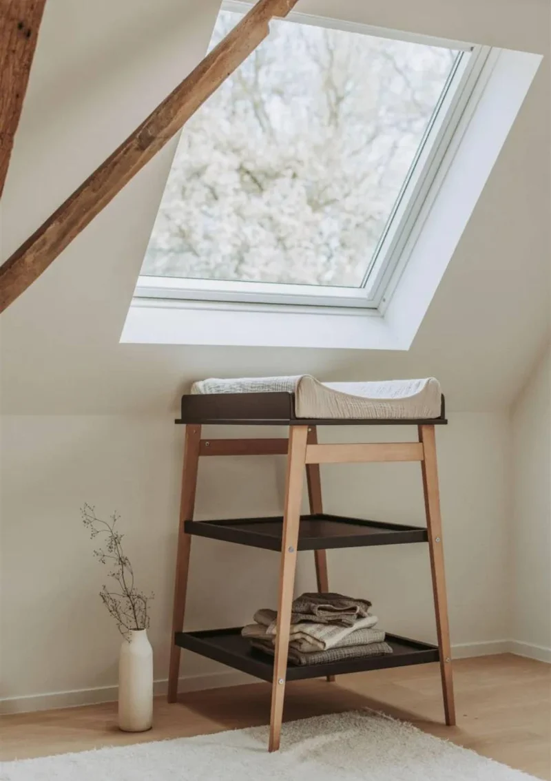 Wickeltisch 'Hip' black natural
